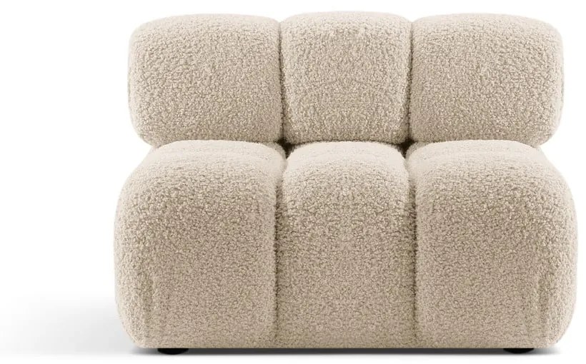 Beżowy moduł sofy z materiału bouclé (moduł środkowy) Bellis – Micadoni Home