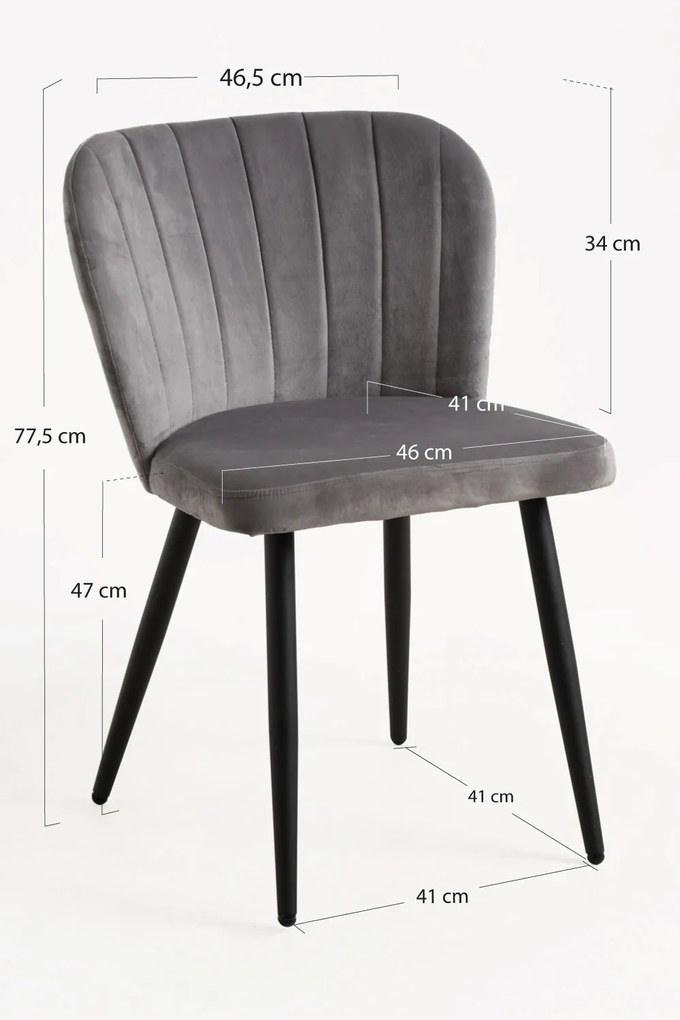 Zestaw 4 Krzese Luk Aksamitne