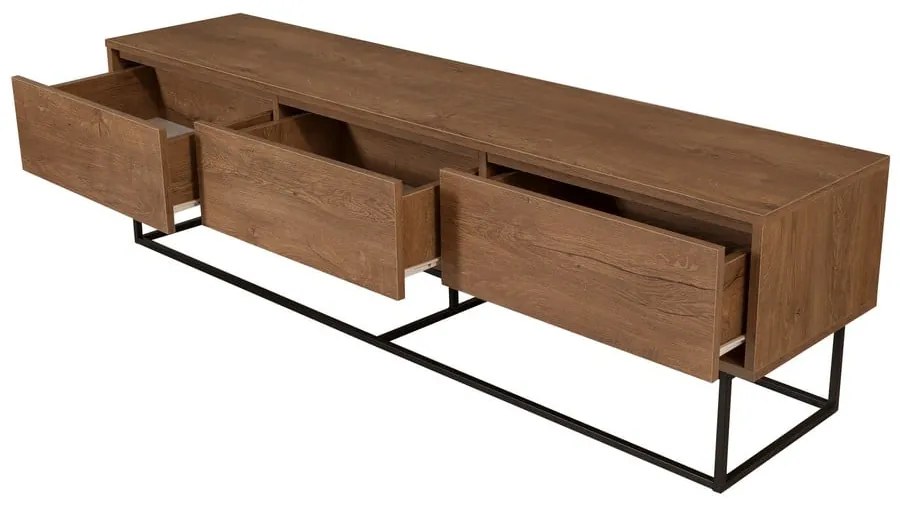Szafka pod TV w dekorze orzecha 180x50 cm Rodez – Kalune Design