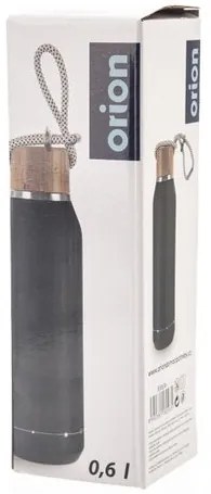 Orion Butelka termiczna KWIAT 600 ml, czarny