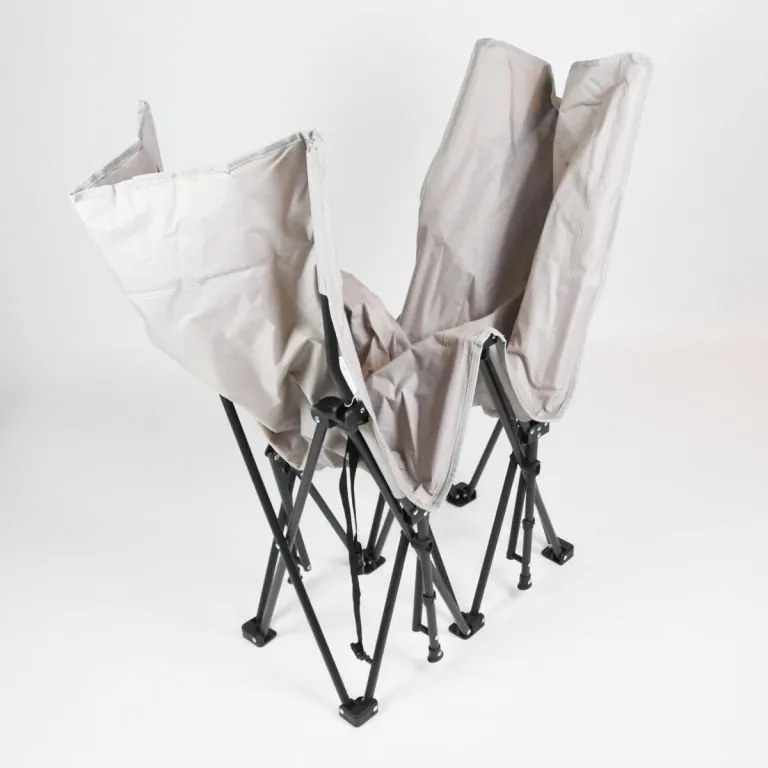 Składany leżak, beżowy, z przenośną torbą