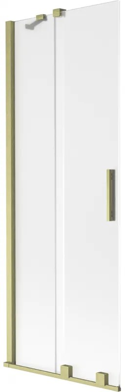 Mexen Velar parawan nawannowy 2-skrzydłowy rozsuwany 70 x 150 cm, szron, złoty szczotkowany - 896-070-000-31-55
