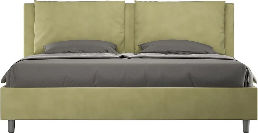 Łóżko bez stelaża tapicerowane 200x210 microfibra zielony Antea