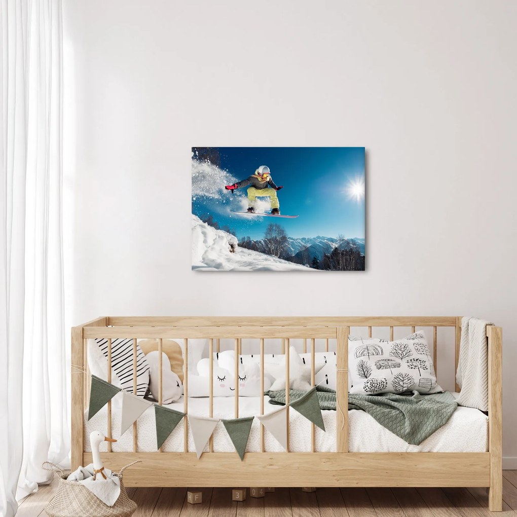 Obraz - Snowboardzista (70x50 cm)