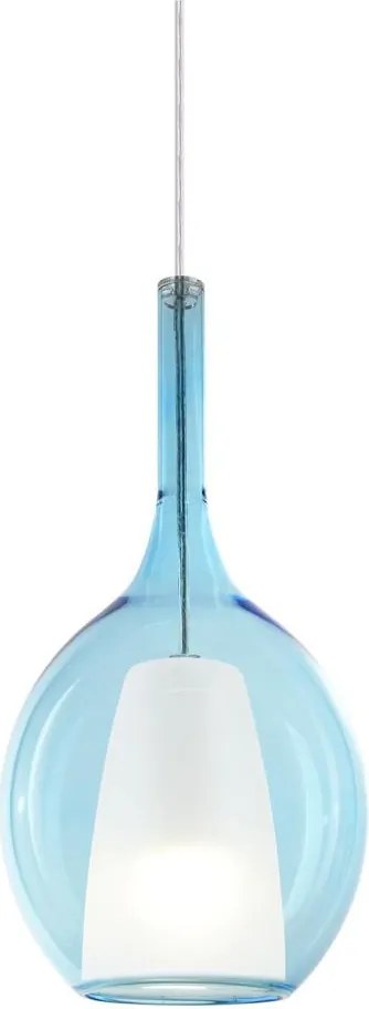 Ideal Lux - Żyrandol na lince KALIQUE 1xE27/42W/230V średnica 18 cm przydymiony niebieski