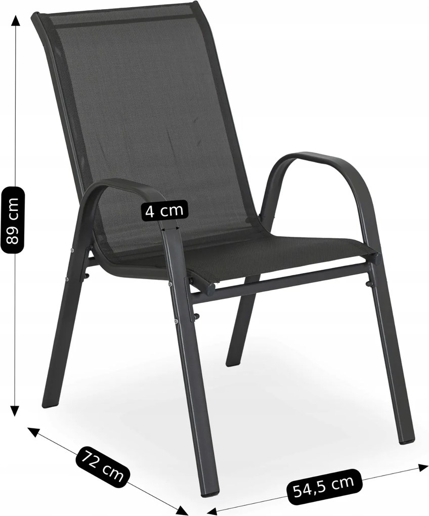 Zestaw Mebli Ogrodowych NEBRASKA Szary 6 Krzeseł Stół Tarasowy Parasol Nowoczesny