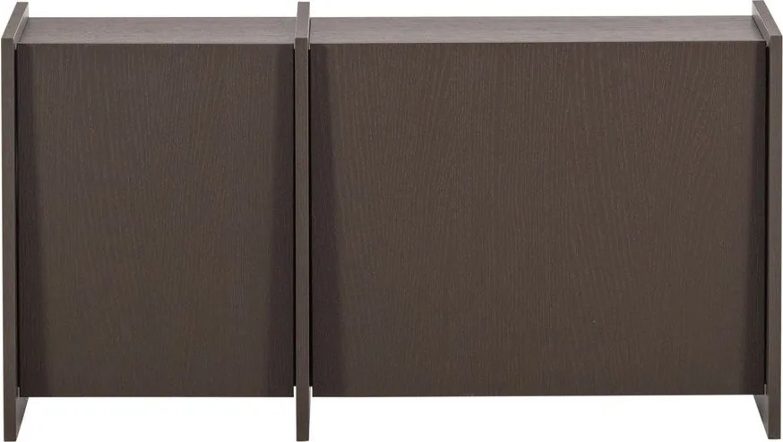 Ciemnobrązowa szafka pod TV w dekorze jesionu 102x53x44 cm Brock – WOOOD