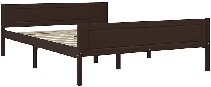 Drewniane klasyczne łóżko ciemny brąz 120x200 G0-H06