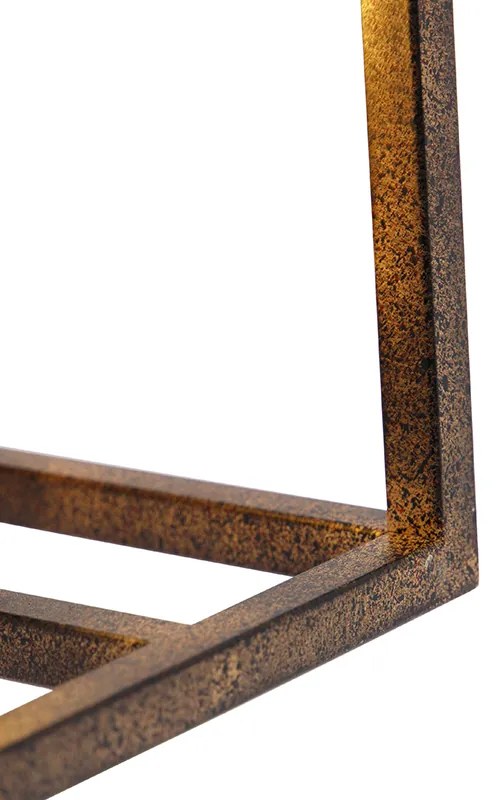 Industrialna lampa ścienna rdzawo-brązowa - Cage