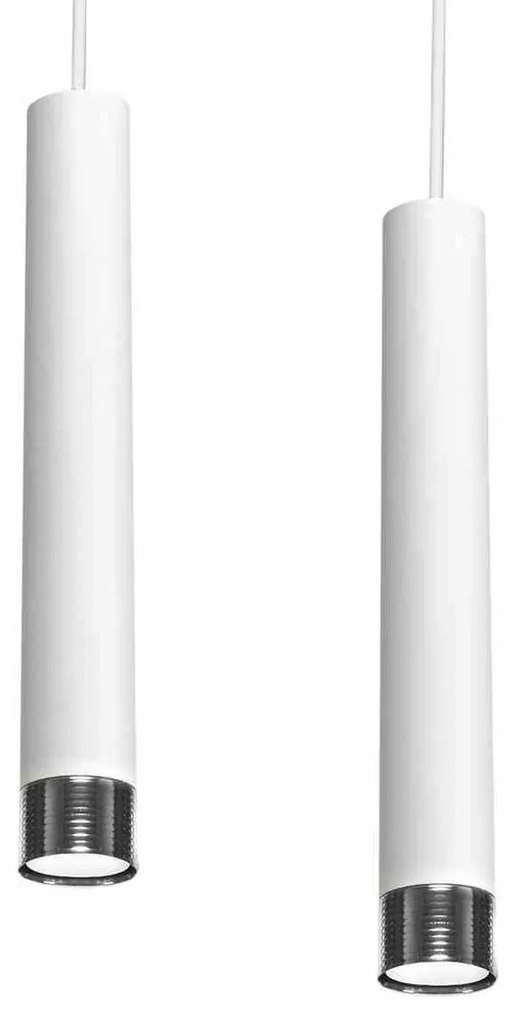 Lampa wisząca, potrójna, biała, DANI WHITE/CHROME 3xGU10