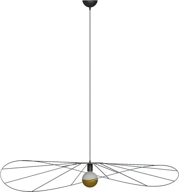 Czarna industrialna lampa wisząca druciana 140 cm Z9-G36
