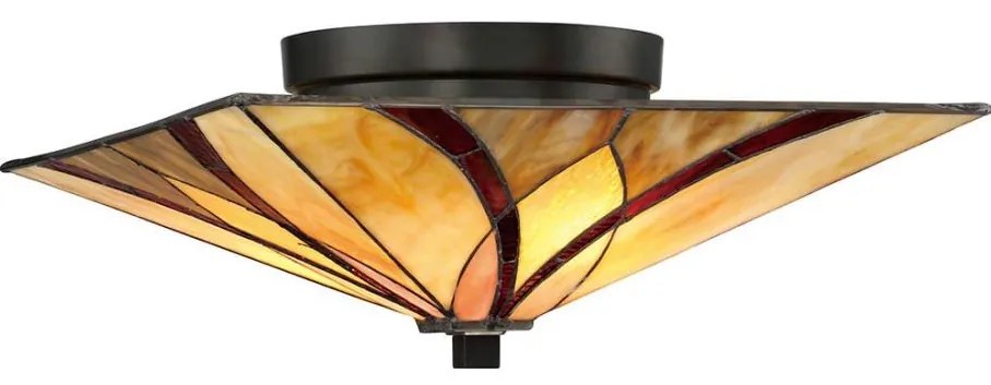 Elstead QZ-ASHEVILLE-F - Oprawa sufitowa Tiffany ASHEVILLE 2xE27/60W/230V