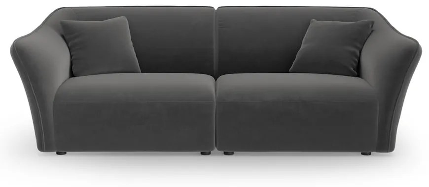 Ciemnoszara aksamitna sofa 206 cm Tokyo – Cosmopolitan Design