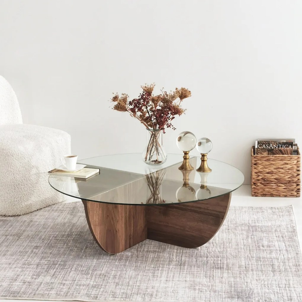 Stolik konferencyjny Lily Walnut