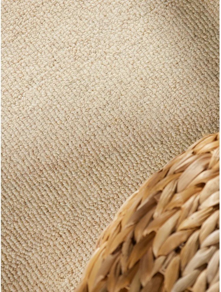 Beżowy wełniany dywan tkany ręcznie 200x290 cm Puristic Knots – Elle Decoration