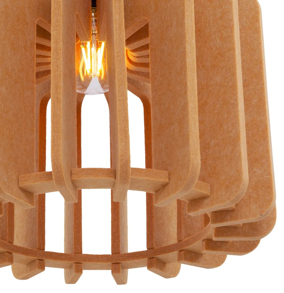 Lampa wisząca w stylu Retro pomarańczowa - Felt Retro Oswietlenie wewnetrzne