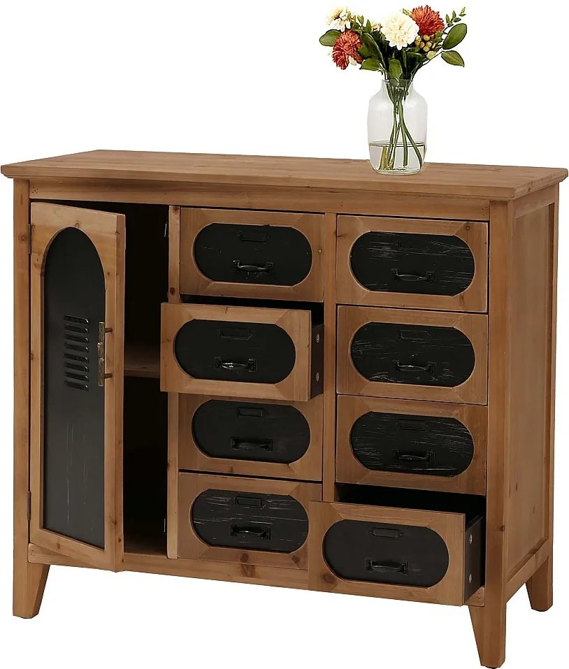 Komoda aptekarska MCW-O63,  korpus w kolorze naturalnym