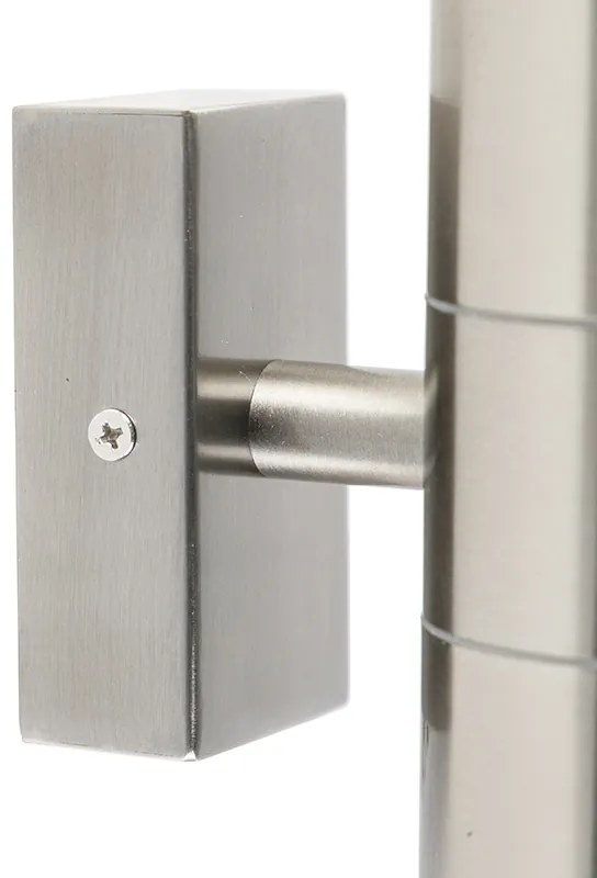 Zewnetrzna Kinkiet / Lampa scienna zewnętrzny stalowy 2-płomieniowy IP44 - Duo Nowoczesny Oswietlenie zewnetrzne