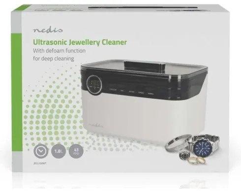 Profesjonalna myjka ultradźwiękowa NedisJECL120WT, 1800 ml