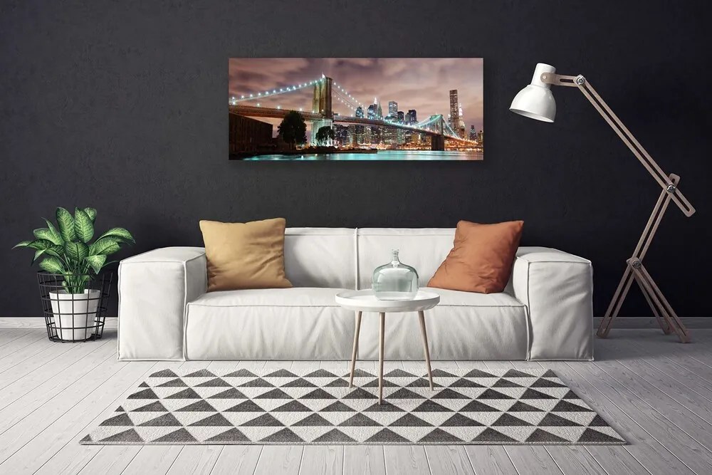Obraz na płótnie Nowoczesny Most nad Metropolią