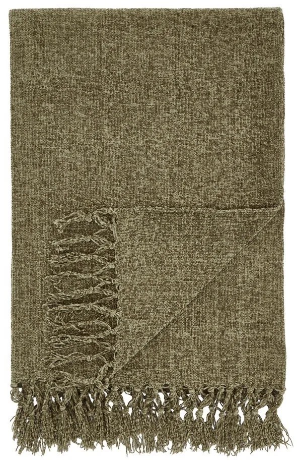 Koc z szenilu w kolorze khaki 130x170 cm Wilson – Catherine Lansfield