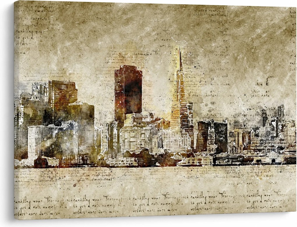 Obraz - Artystycznie ukształtowane miasto (70x50 cm)