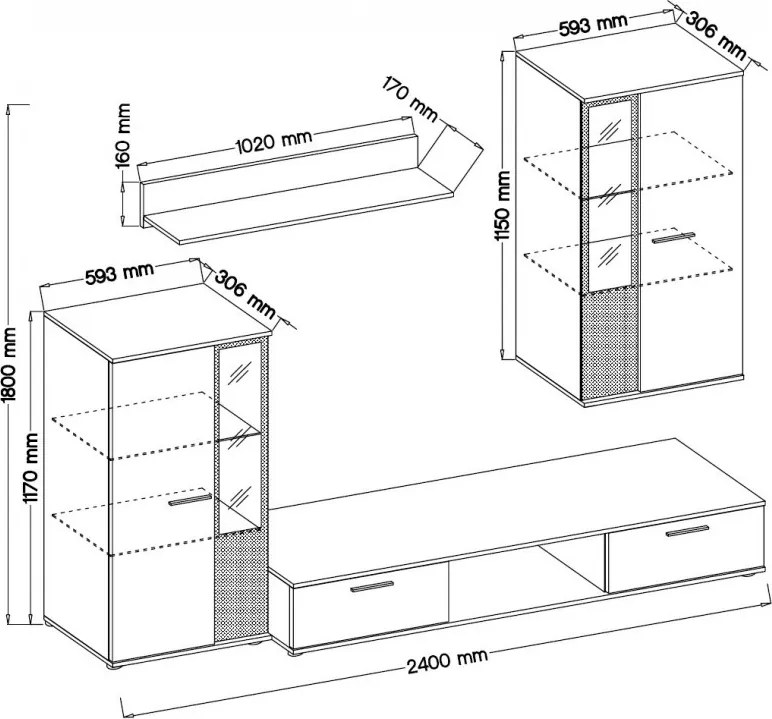 Pojemna komoda SALSO biała półki szuflada do salonu