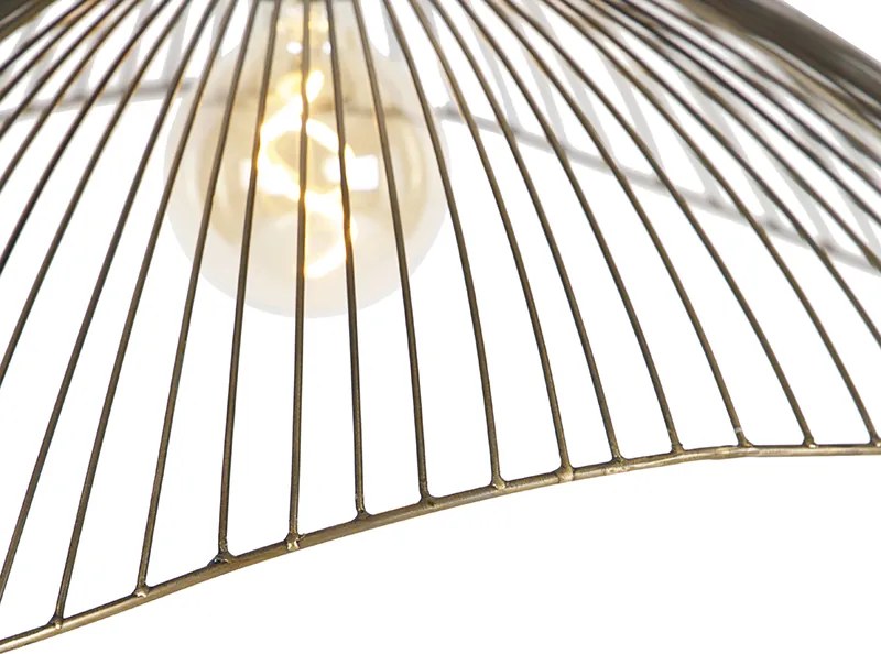 Designerska lampa wisząca mosiądz 64 cm - Pia