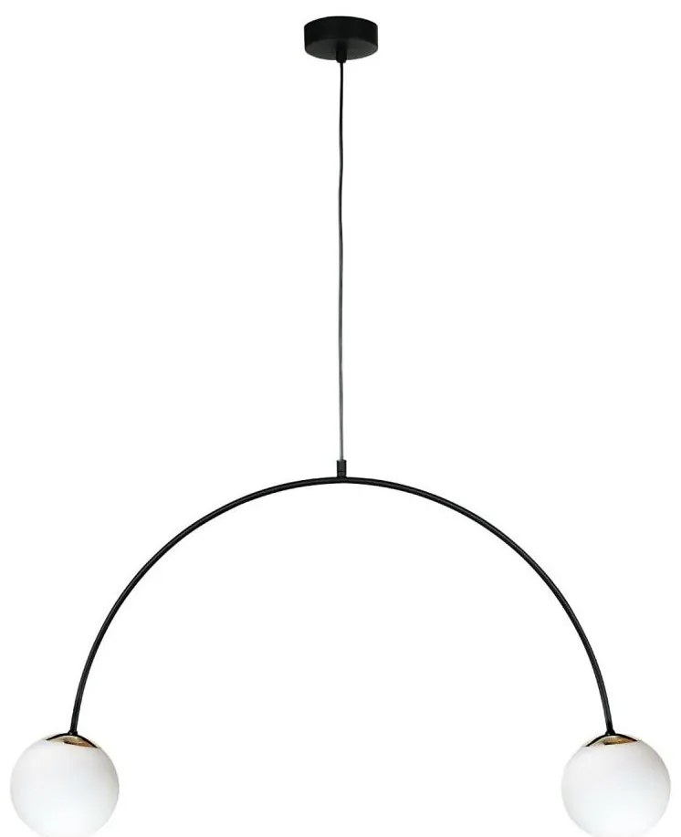 Zuma Line 1222 - Lampa wisząca na przewodzie BOW 2xE14/10W/230V czarna