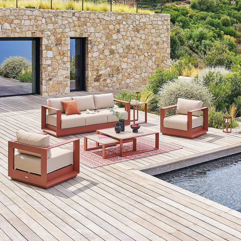 Zestaw aluminiowy dla 5 osób MADRID NEW (terakotowy)