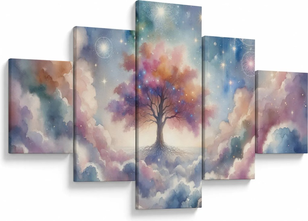 Obraz – Drzewo życia w chmurach (125x70 cm)