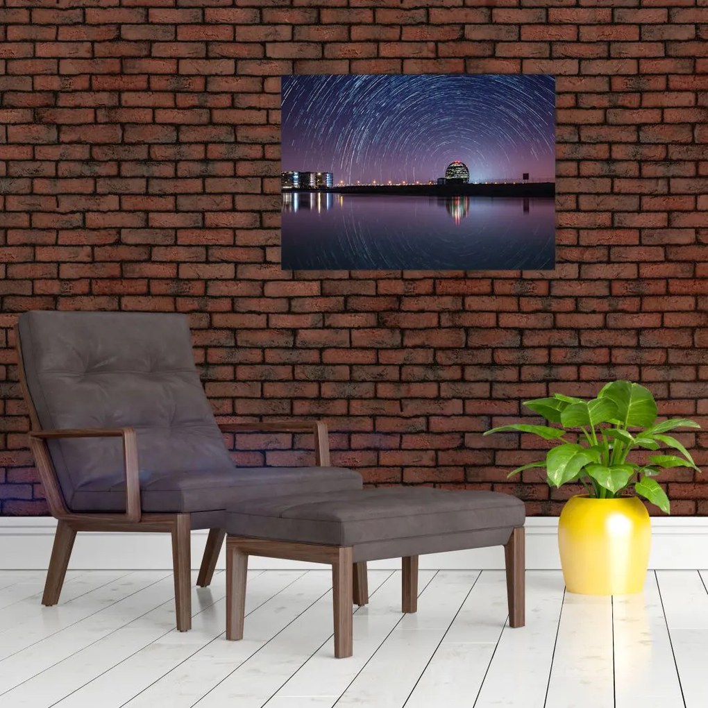 Obraz nocnego nieba z gwiazdami (70x50 cm)