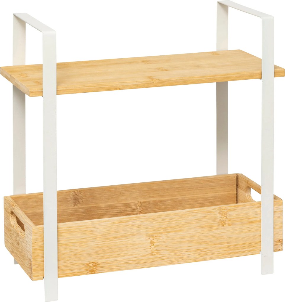 Półka stojąca na blat kuchenny ORDERA z pojemnikiem, 30 x 14 x 30 cm