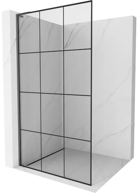 Mexen Kioto L ścianka prysznicowa Walk-in 100 x 200 cm, czarny wzór, gun metal - 800-100-103-95-77