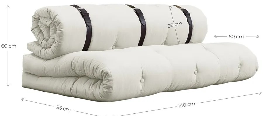 Sofa rozkładana ze skórzanym paskiem Karup Design Buckle Up Grey