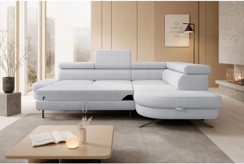 Narożnik OTIS L Prawostronny Regulowane Zagłówki wolnostojący tkanina AURORA 15 WERSAL