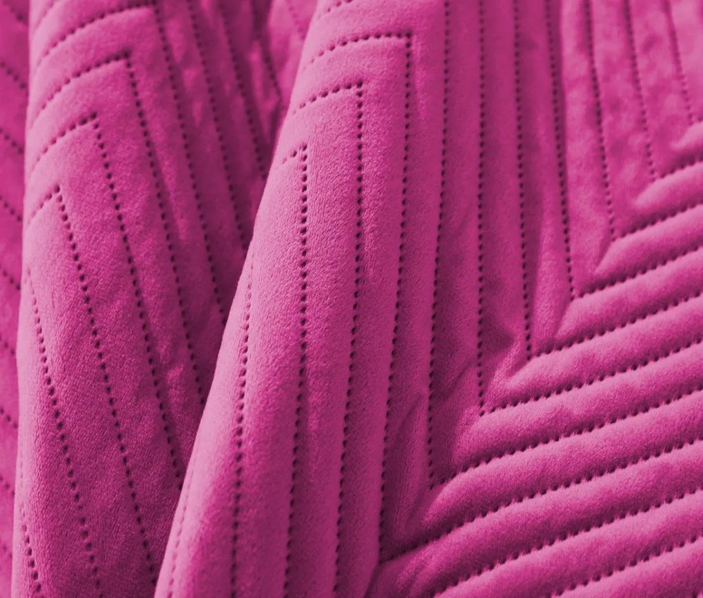 Fioletowa aksamitna narzuta na łóżko ARROW VELVET Rozmiar: 170 x 210 cm