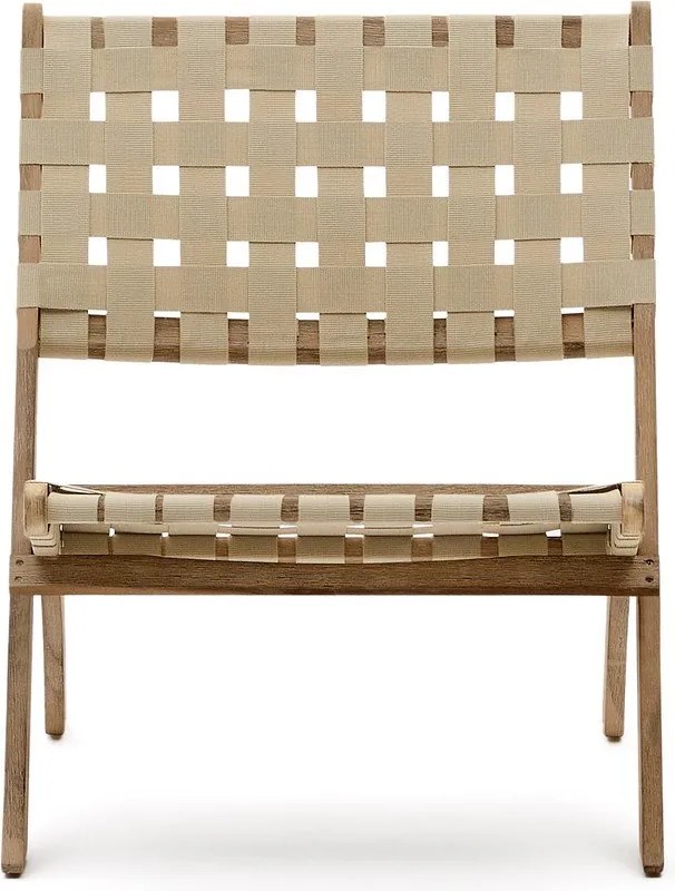 Drewniany fotel ogrodowy w naturalnym kolorze Chabeli – Kave Home