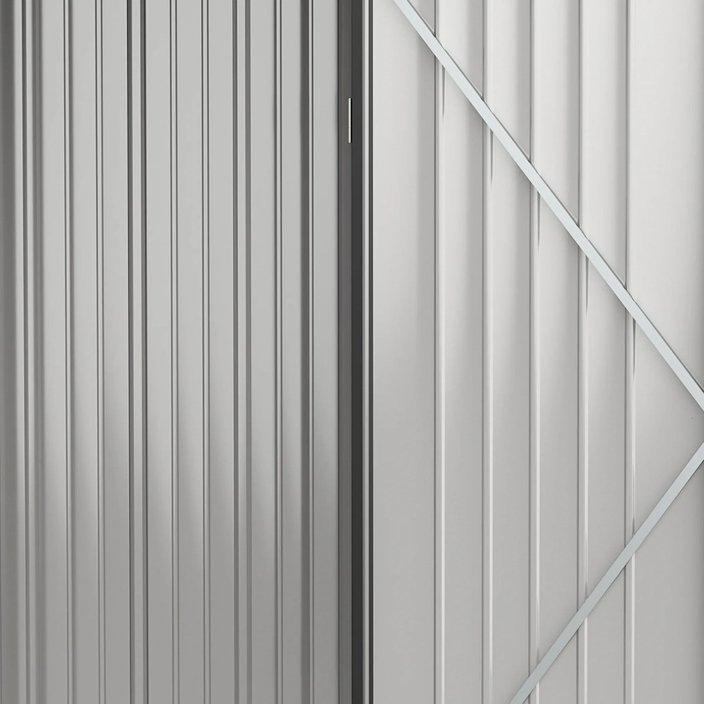 Outsunny Szopa ogrodowa zamykana na klucz Metalowa schowek na narzędzia Czarna 1615x945x196cm | Aosom PL