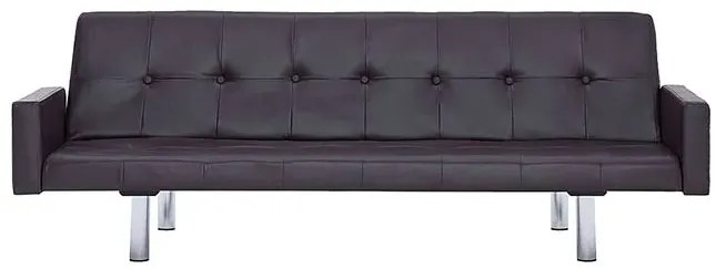 Rozkładana sofa Nesma 2X z podłokietnikami -  brązowa