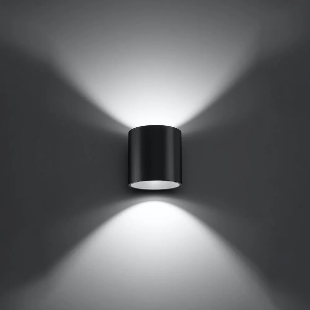 Ciemnoszary kinkiet ø 10 cm Roda – Sollux