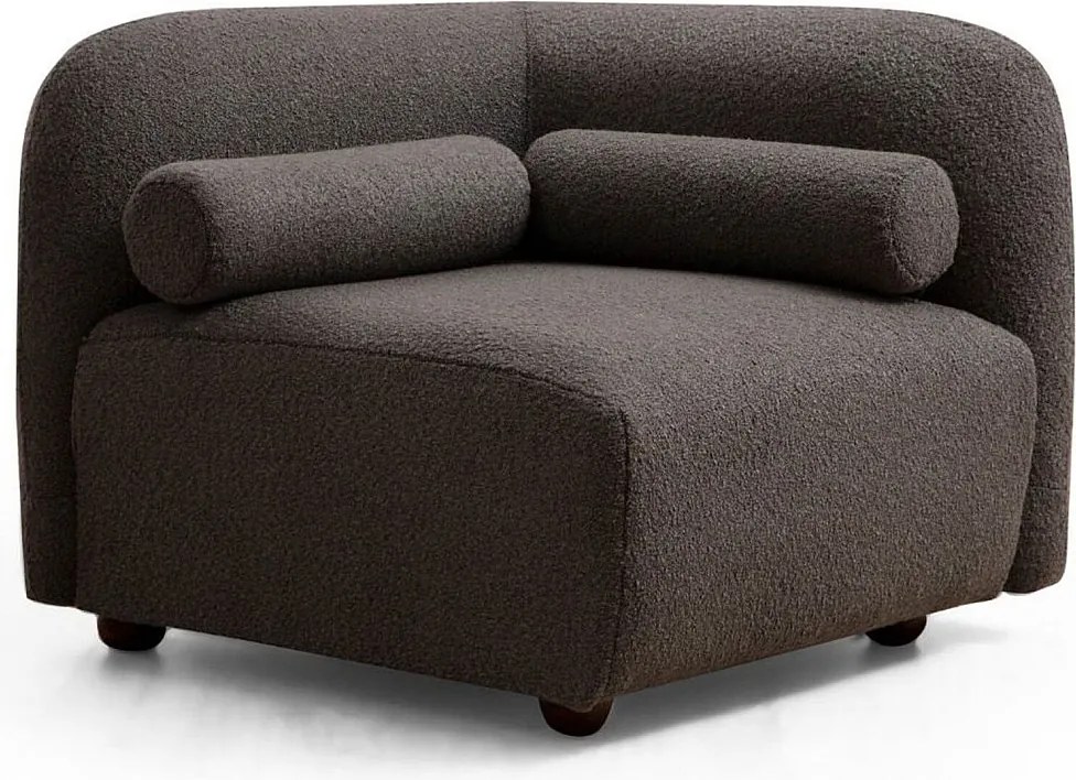 Fotel – 90x74x90 cm – Ciemnoszary – Drewno bukowe i płyta wiórowa