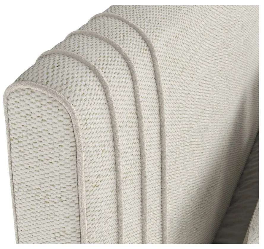 Beżowe tapicerowane łóżko dwuosobowe ze schowkiem 200x200 cm Musca – Maison de Rêve