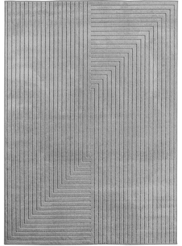 Dywan uniwersalny Nova 3D Geometria szary 80 cm x 250 cm