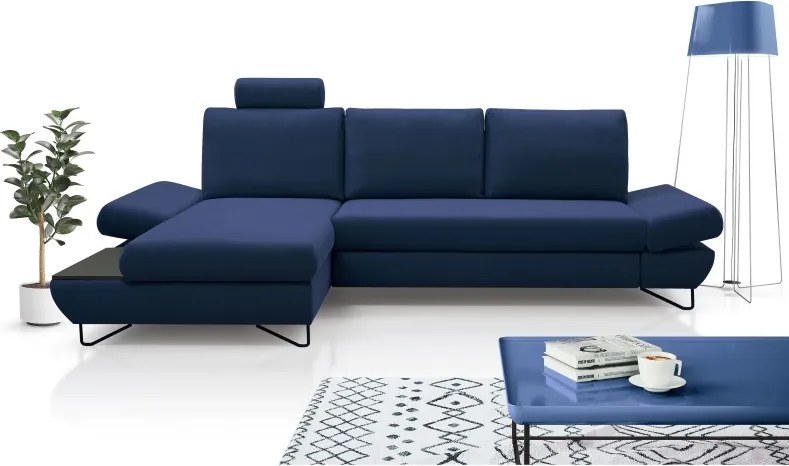 Narożnik LOFT z funkcją spania Regulowane zagłówki i podłokietniki Lewa strona Monolith 77