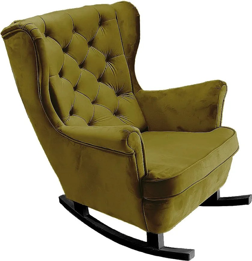 Fotel Relax z Tapicerowanym Siedzeniem i Podłokietnikami, Fotel TV 102x81x95cm Zielony_29846