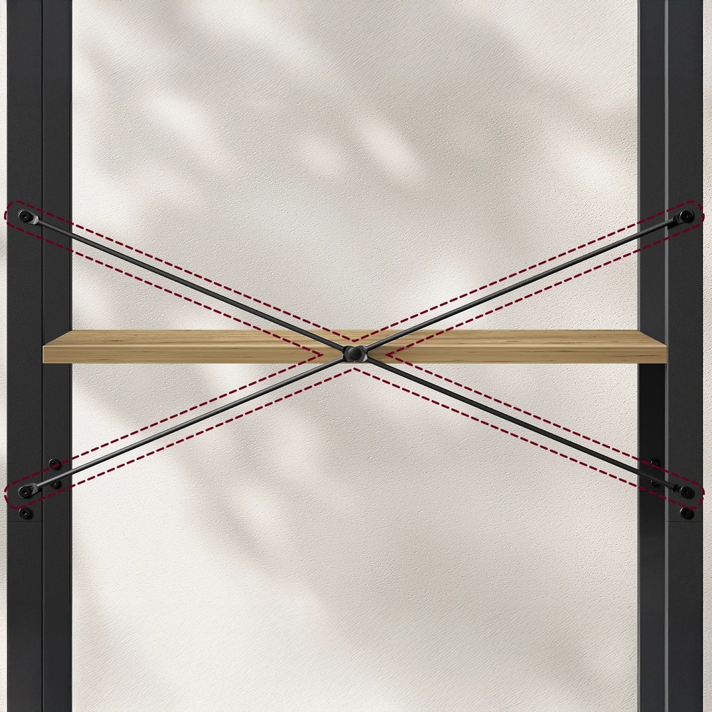 Regał stojący, otwarty, 4 półki - artisan - LLS60B88V1