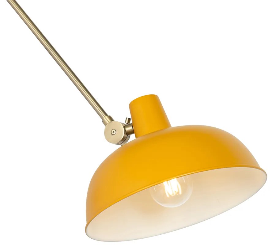 Retro lampa ścienna żółta z brązem - Milou Retro Oswietlenie wewnetrzne