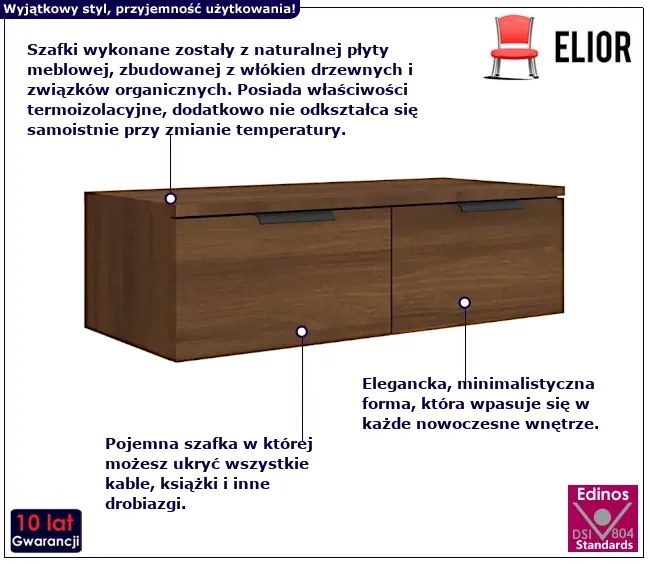 Szafki wiszące brązowy dąb E1-F46