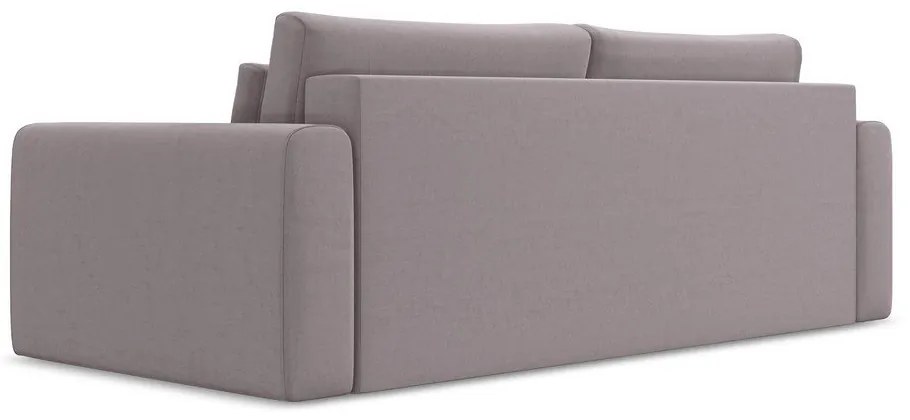 Lawendowa aksamitna rozkładana/ze schowkiem sofa 238 cm Kapua – Makamii
